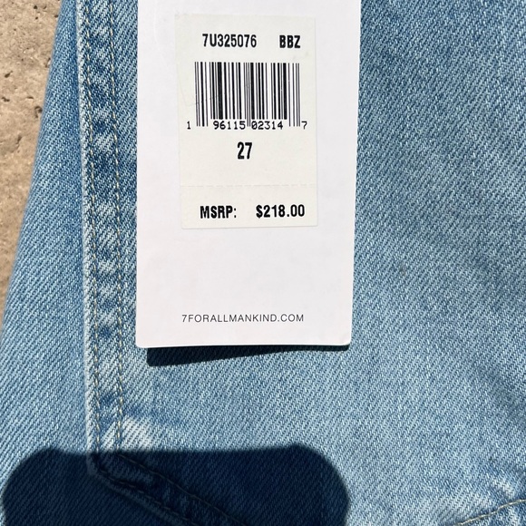 7 For All Mankind high waist cropped straight jeans - Picture 4 of 8